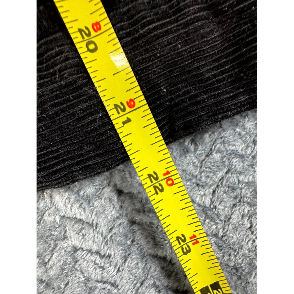 Abruzzi Trucker Jacket Womens XL Black Cotton Corduroy Cropped Button Front - Picture 3 of 6